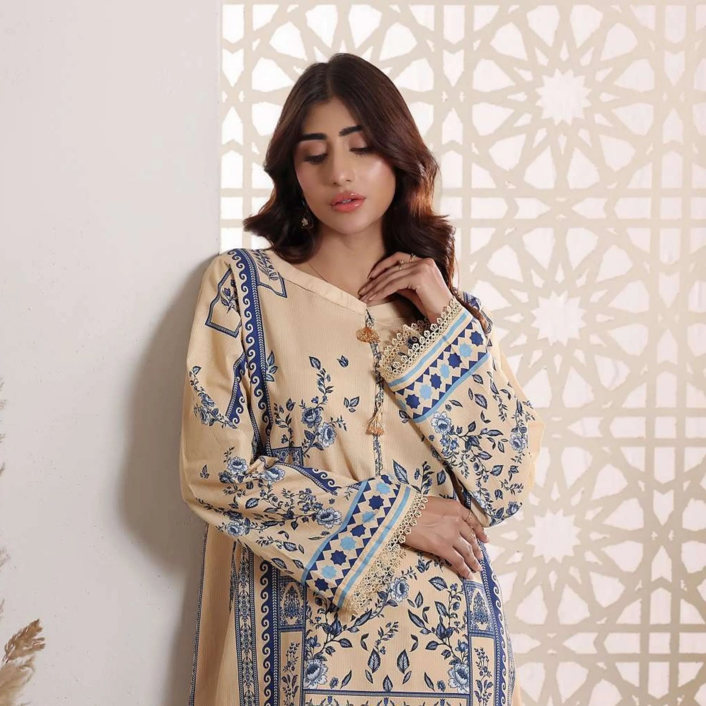 USN-19 Daily Pret Vol'8 Printed Lawn Co-Ords Set by Saphron Casual Co Ord Set Pakistani