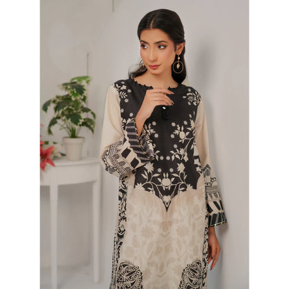 UMS-64 Pakistani Printed Lawn Kaftan Style 2 Piece Suit – Casual Summer Collection by Simrans
