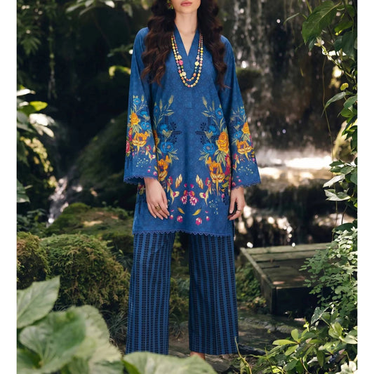 USN-21 Printed Lawn 2 Piece Co-Ord Set for Women | Soft Summer Casual Wear by Saphron