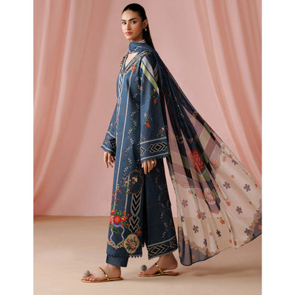 UE-02 "Printed Essential" by Esra Fashion Summer Printed Lawn 3 Piece Collection | Pakistani Asian Clothes