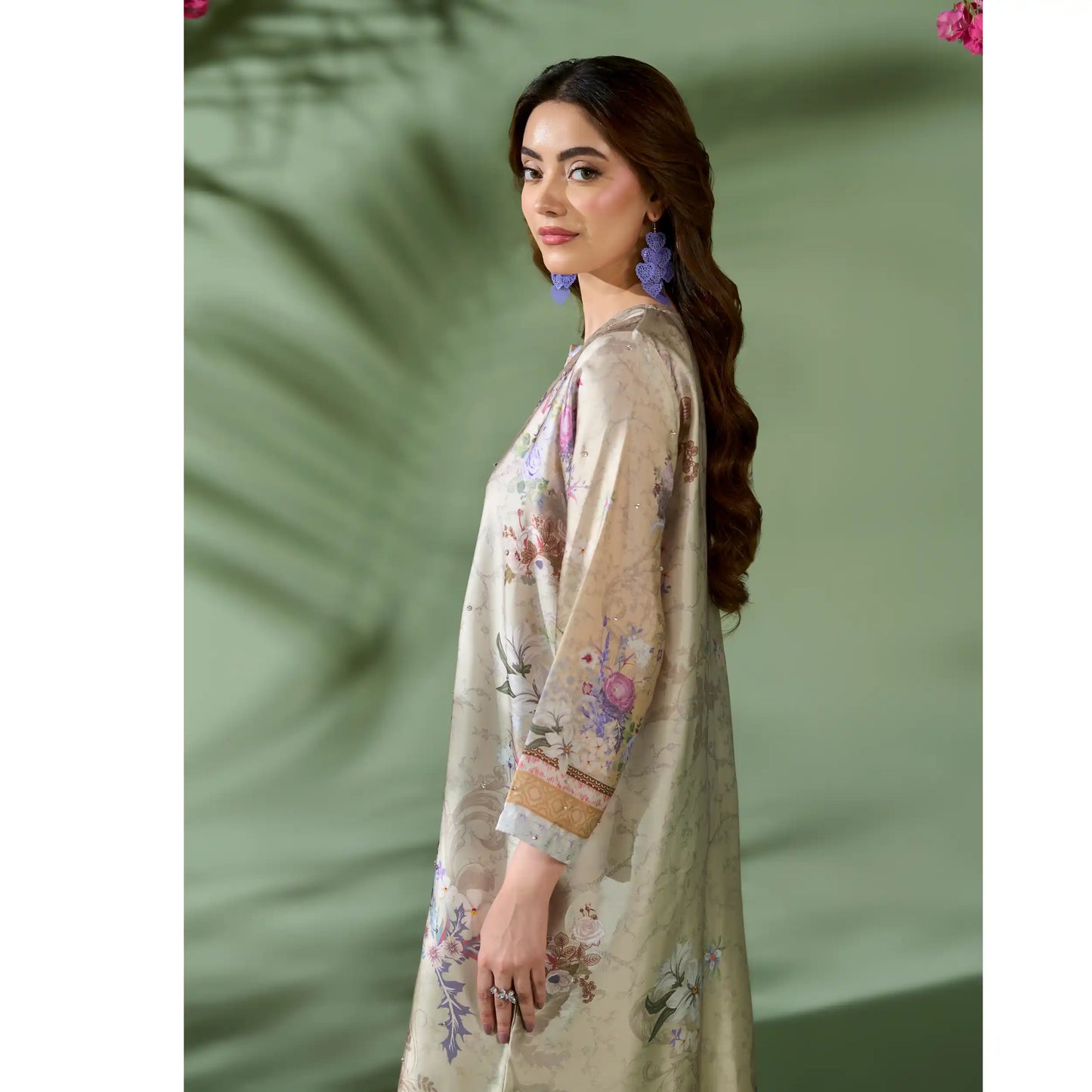 UAL-05 Printed Silk Kaftan Style Co-Ord Set Loose fit Casual Wear | Ethnic wear | ALLY'S