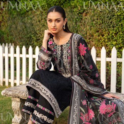 UA-269 Embroidered Cambric Cotton 3 Pc Collection | Umnaa