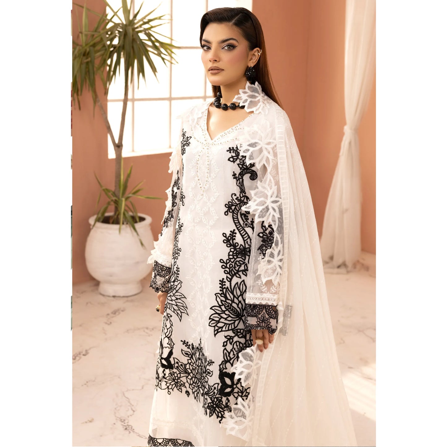 UMS-68 Florence Embroidered Visocse 3 pc Collection | Simrans