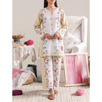 USN-28 Printed Lawn 2 Piece Co-Ord Set for Women | Soft Summer Casual Wear by Saphron