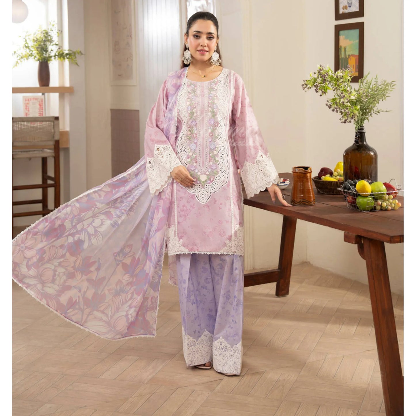 "Flora" Embroidered Lawn 3 Pc Collection | Karma Collection
