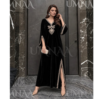 UA-304 Luxury Embroidered Kaftan 1 Pc | Umnaa