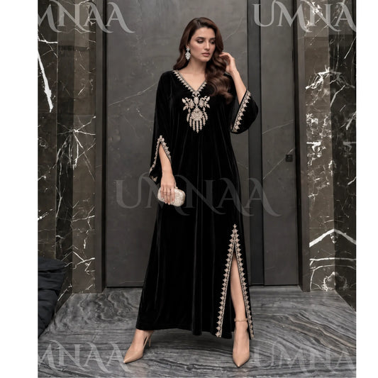 UA-304 Luxury Embroidered Kaftan 1 Pc | Umnaa