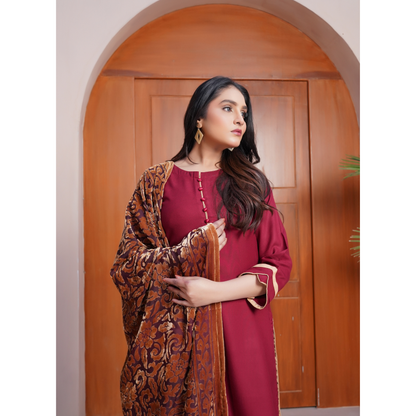 UMS-54 "Venus" by Simrans Palachi Shawl Linen Shalwar kammez Winter Collection