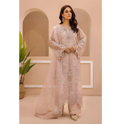 UTT-10 "Chantelle" Embroidered Chiffon Festive Collection by Traditional Thread
