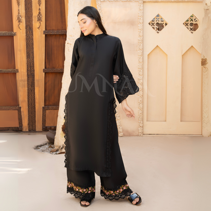 UA-58 Embroidered Viscose Linen 2 Pc Pakistani Co Ord Set Dress | UMNAA