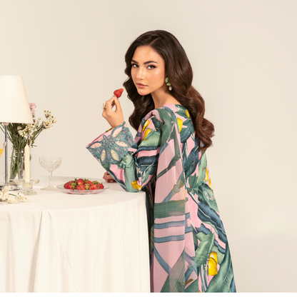 UA-94 3 Pc Embroidered Printed Summer Lawn | Ready to Wear | Umnaa