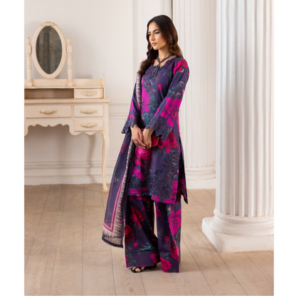 RA-15 Embroidered Trending Printed Farshi Shalwar Lawn Collection 3 Pc | Raniya.h