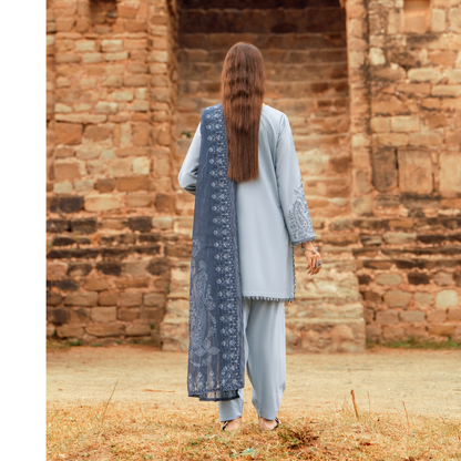 UCA-19 3 Pc Embroidered Cotton Lawn Ready to Wear Eid Collection by Casuallite