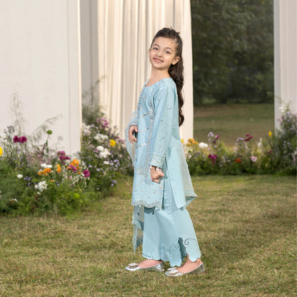 UMS-56 Janan Mother Daughter Chikenkari Jacquard Eid Edit by Simrans | Ready to Wear Asian Pakistani clothes
