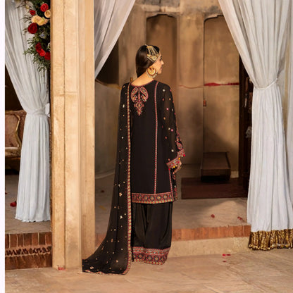 F-522 "Saj Dhaj" Embroidered Georgette Collection by Karma Collection