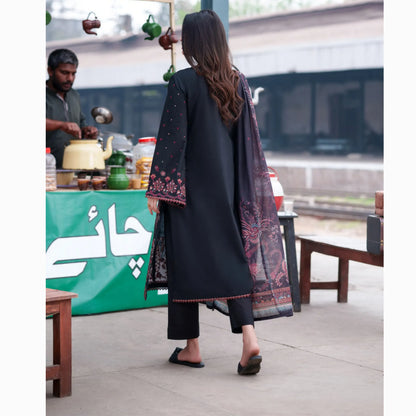 UCA-39 SafarNama Summer Embroidered Cotton Dress with Printed Silk Dupatta | Women’s Wear Pakistani Designer Outfit by Casuallite