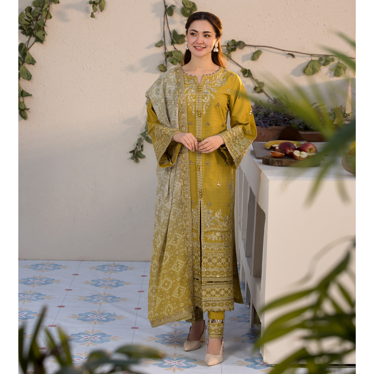 UAL-02 3 Pc Cotton Jacquard Ready to Wear Collection | Simrans