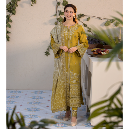 UAL-02 3 Pc Cotton Jacquard Ready to Wear Collection | Simrans
