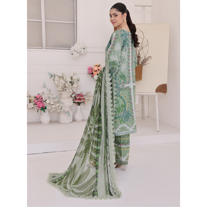 UA-94 3 Pc Embroidered Printed Summer Lawn | Ready to Wear | Umnaa