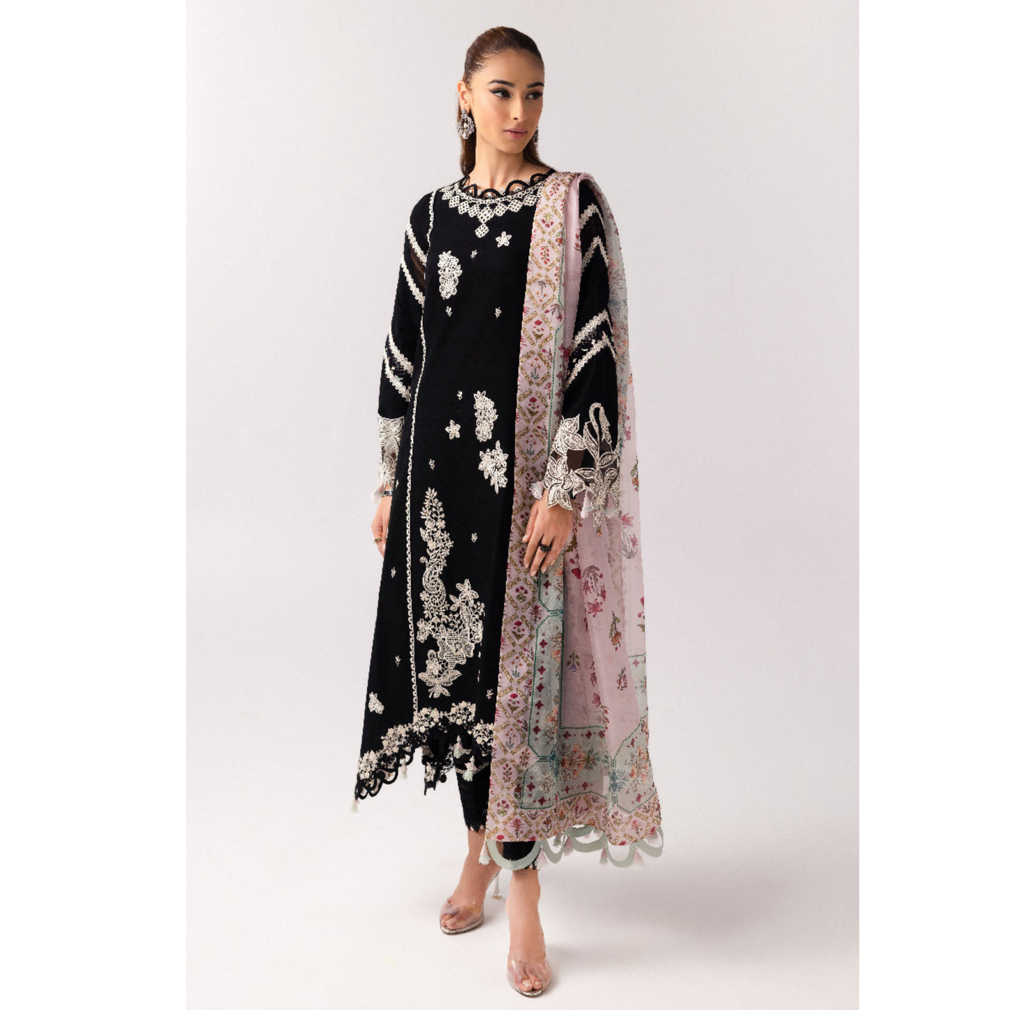 3 Pc Festive Embroidered Collection  | Ready to Wear | Qalamkar