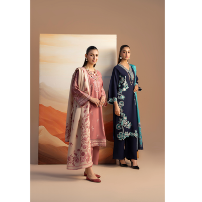 RA-25 Embroidered Dhanak Collection by Raniya.h