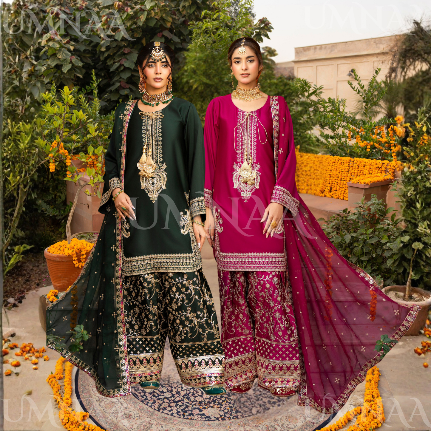 F-493 "Hayat" Embroidered Festive Luxury 3 Pc Collection