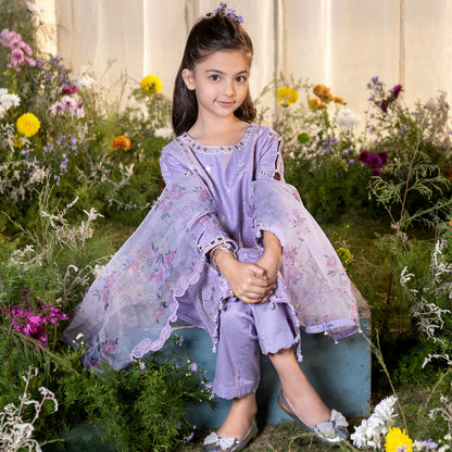 UMS-56 Janan Mother Daughter Chikenkari Jacquard Eid Edit by Simrans | Ready to Wear Asian Pakistani clothes