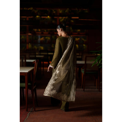 UCA-37 EALA Festive Embroidered Viscose Dress with Printed Silk Dupatta | Women’s Festive Wear Pakistani Designer Outfit by Casuallite