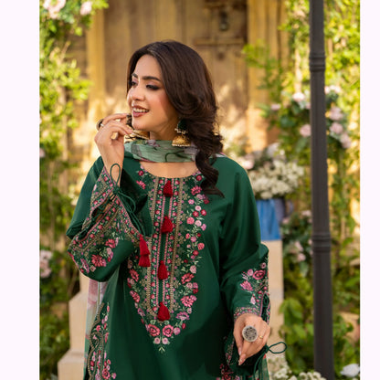 KC-1578 "Sunheri" Embroidered Festive Cambric Cotton Collection by Karma Collection