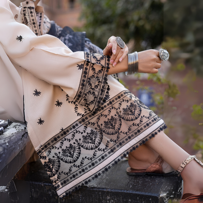 UCA-15 3 Pc Embroidered Cambric Cotton Ready to Wear Eid Collection by Casuallite