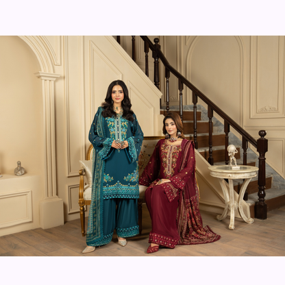 F-467 Embroidered Georgette Chiffon Collection by karma Collection