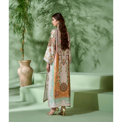 UAL-07 Printed Silk Kaftan Style Co-Ord Set Loose fit Casual Wear | Ethnic wear | ALLY'S