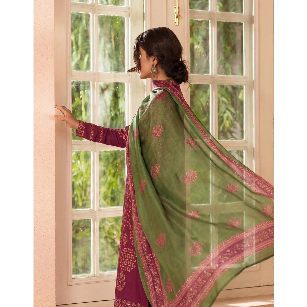 UCA-46 "Sakoon" Embroidered Cambric Cotton Pc Collection | Casuallite