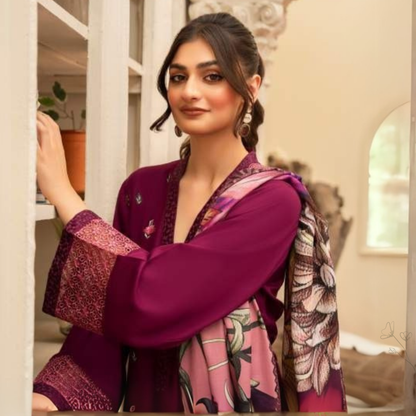 3 Pc Ready to Wear Embroidered Collection | Karma Collection | UMKC01001