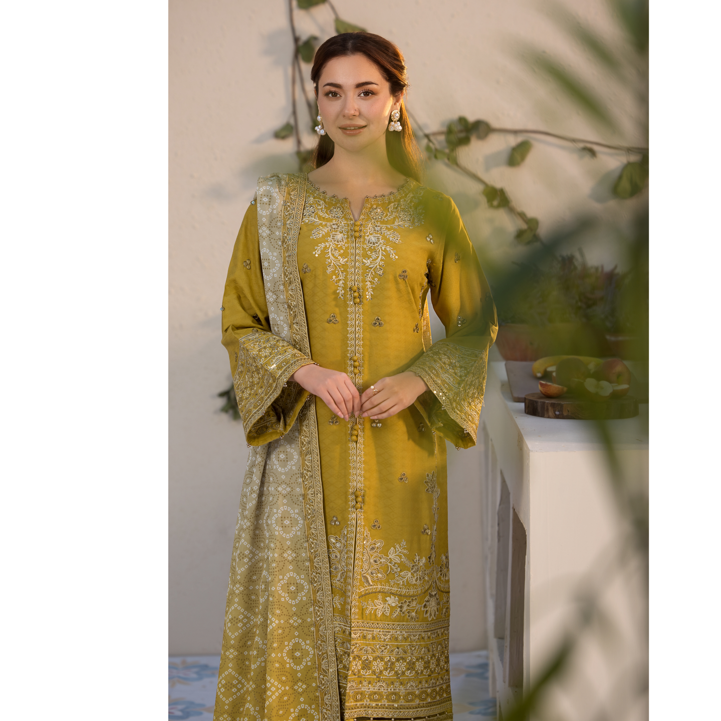 UAL-02 3 Pc Cotton Jacquard Ready to Wear Collection | Simrans