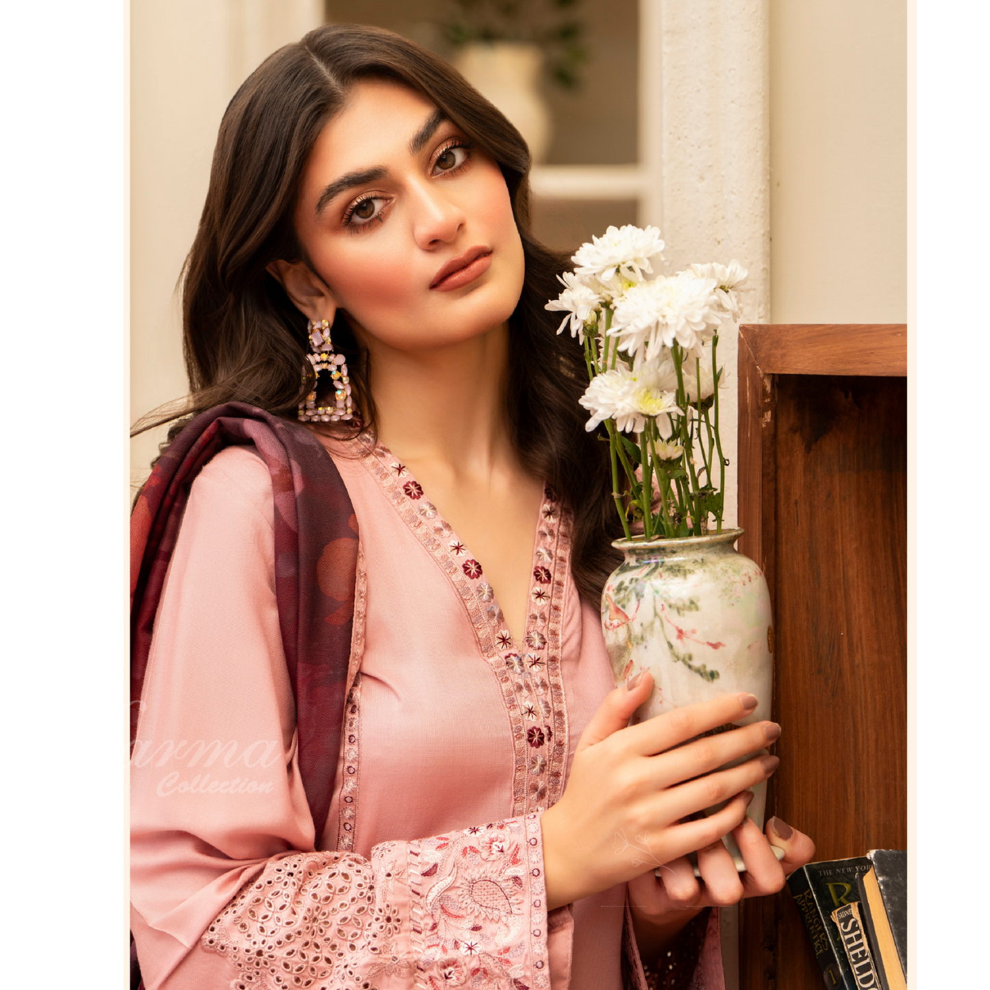 (TEA PINK) 3 Pc Ready to Wear Embroidered Printed Collection | Karma Collection | UMKC0806