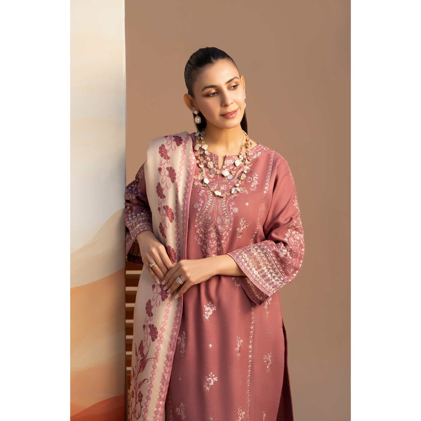 RA-25 Embroidered Dhanak Collection by Raniya.h