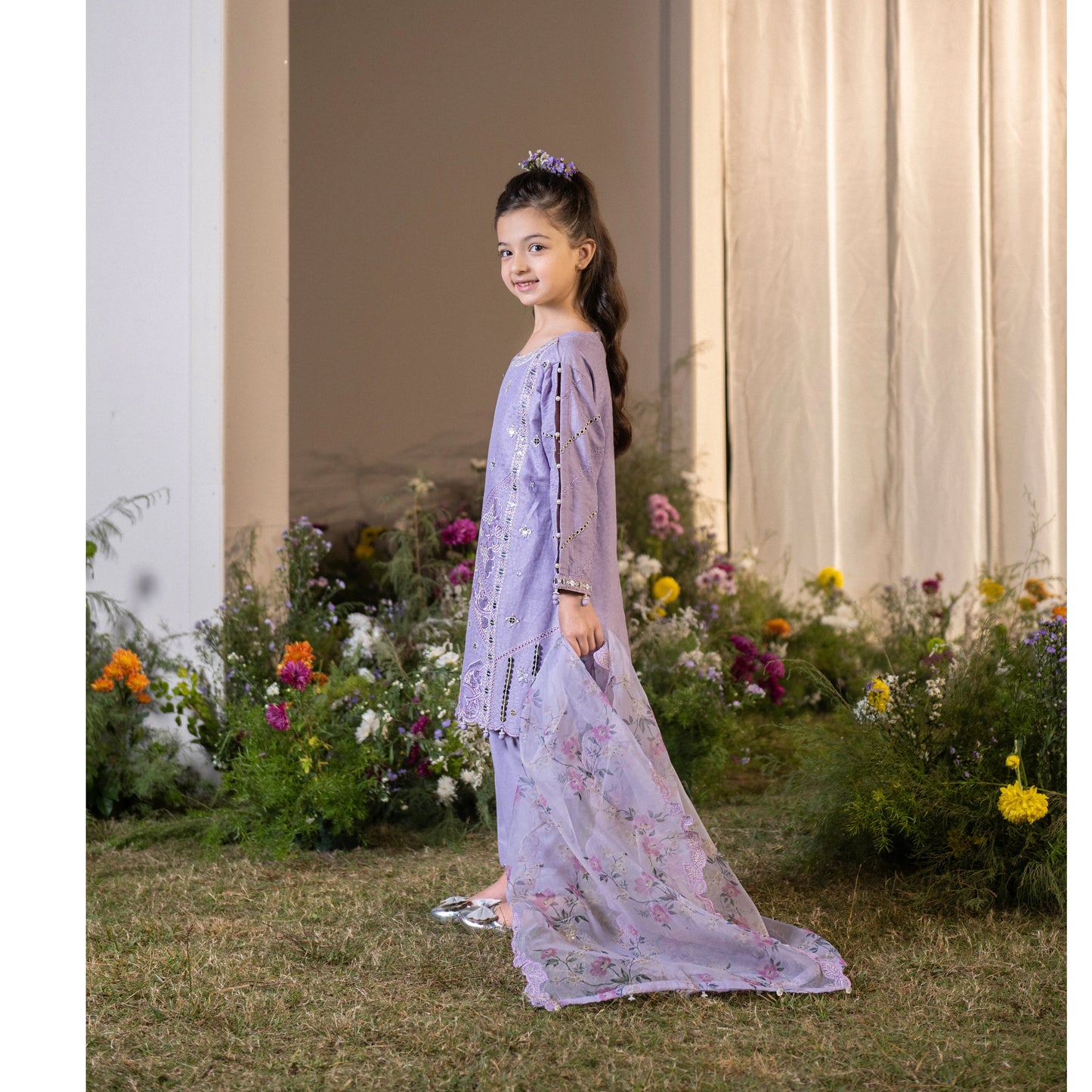 UMS-56 Janan Mother Daughter Chikenkari Jacquard Eid Edit by Simrans | Ready to Wear Asian Pakistani clothes