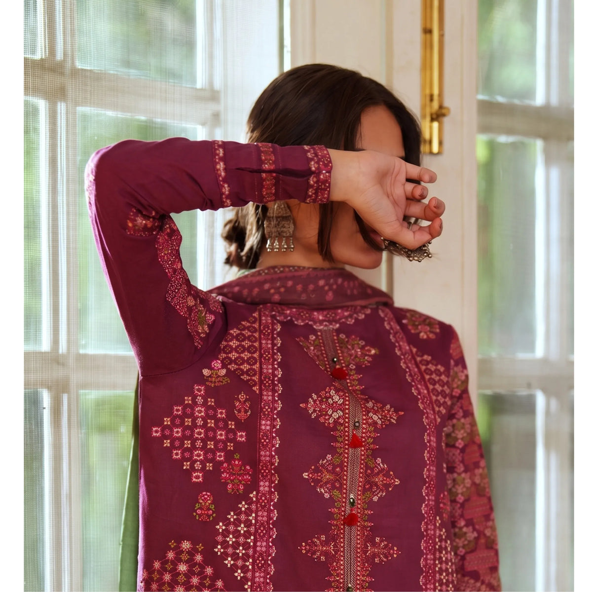 UCA-46 "Sakoon" Embroidered Cambric Cotton Pc Collection | Casuallite