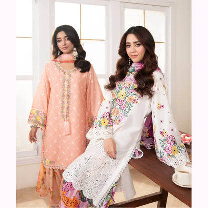 "Gulmahar" Embroidered Lawn Farshi Shalwar Collection by karma Collection