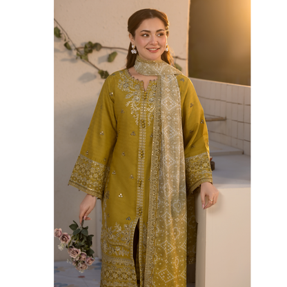 UAL-02 3 Pc Cotton Jacquard Ready to Wear Collection | Simrans