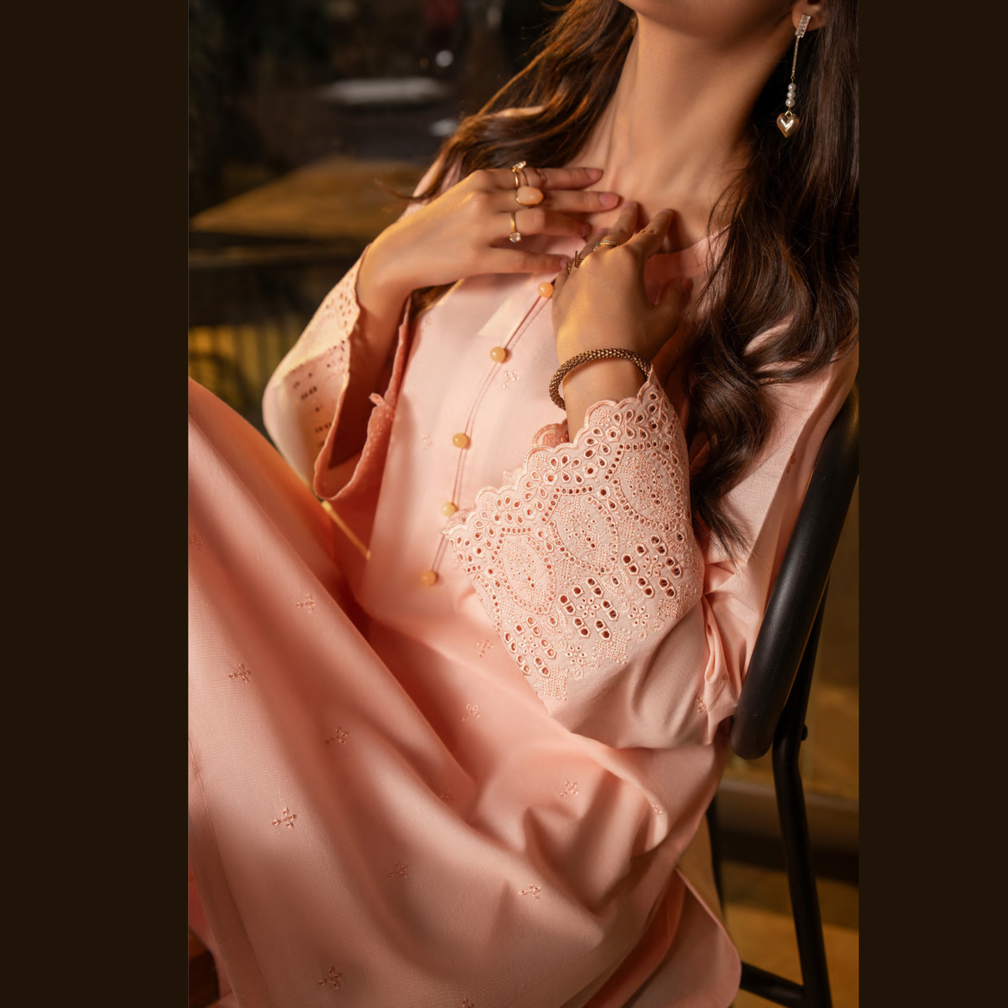 UCA-18 2 Pc Casual Cotton Farshi Shalwar Chikenkari Co-Ords Set | Ready to Wear | Casuallite