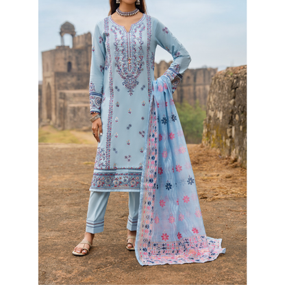 UCA-16 3 Pc Embroidered Cotton Lawn Ready to Wear Eid Collection by Casuallite