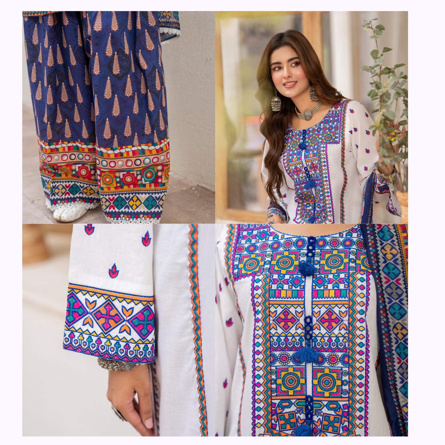 "Aina II" Embroidered Printed Lawn 3 Pc Collection by Karma Collection TT