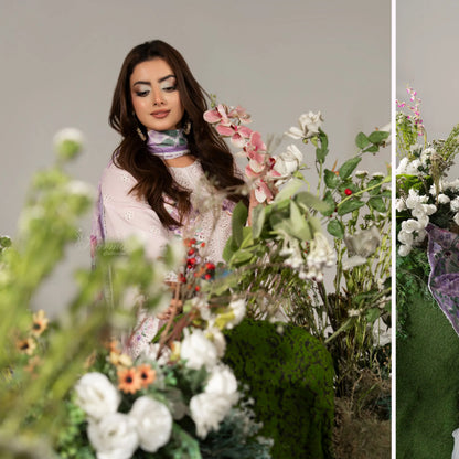 KC-1587 "AYRA" Embroidered Cambric Cotton Collection by Karma Collection
