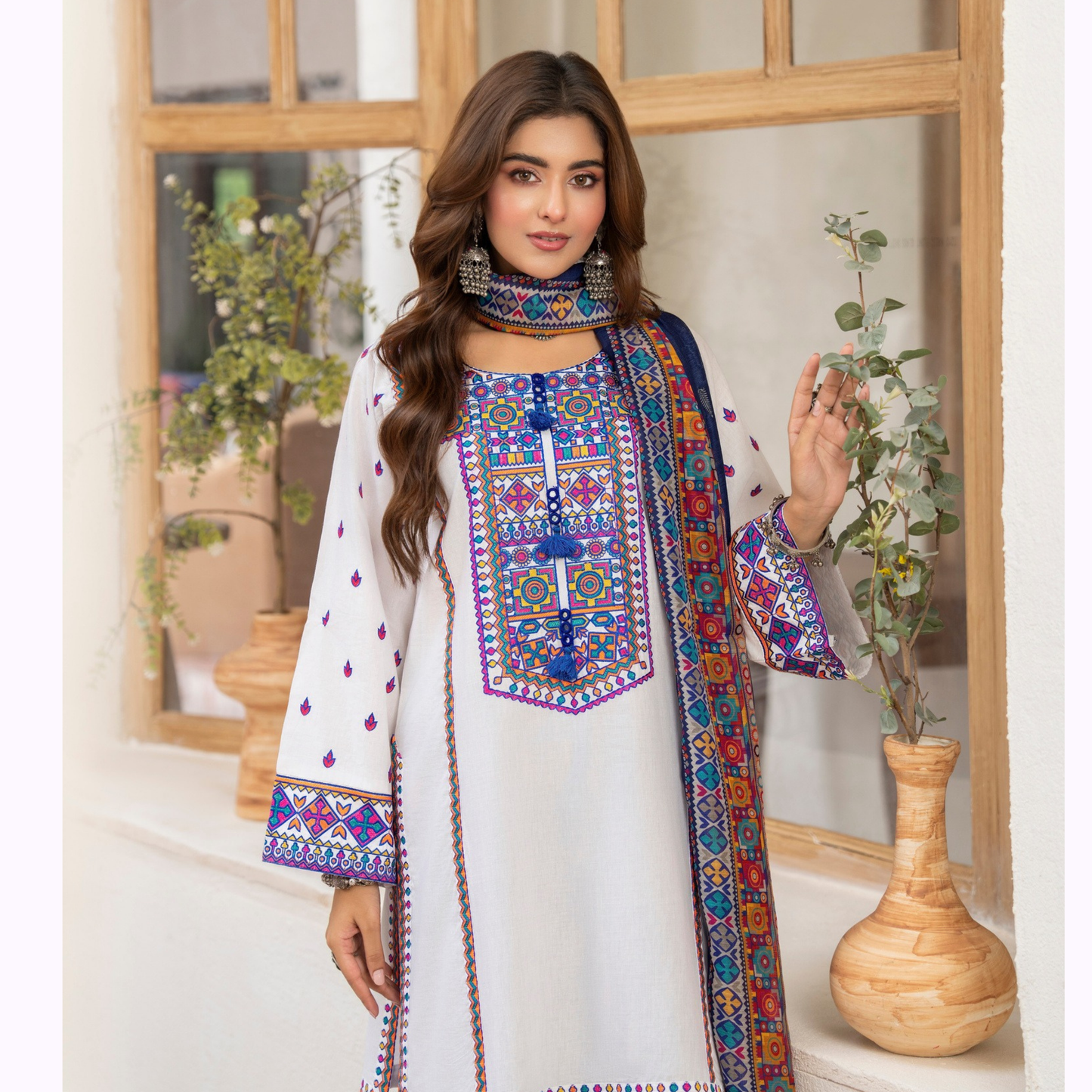 "Aina II" Embroidered Printed Lawn 3 Pc Collection by Karma Collection TT