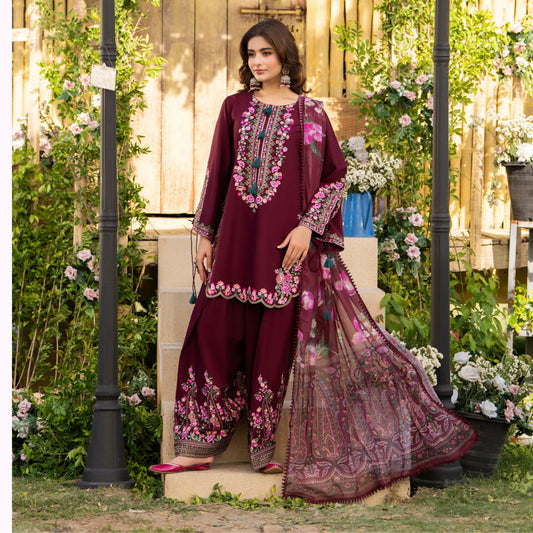 KC-1578 "Sunheri" Embroidered Festive Cambric Cotton Collection by Karma Collection