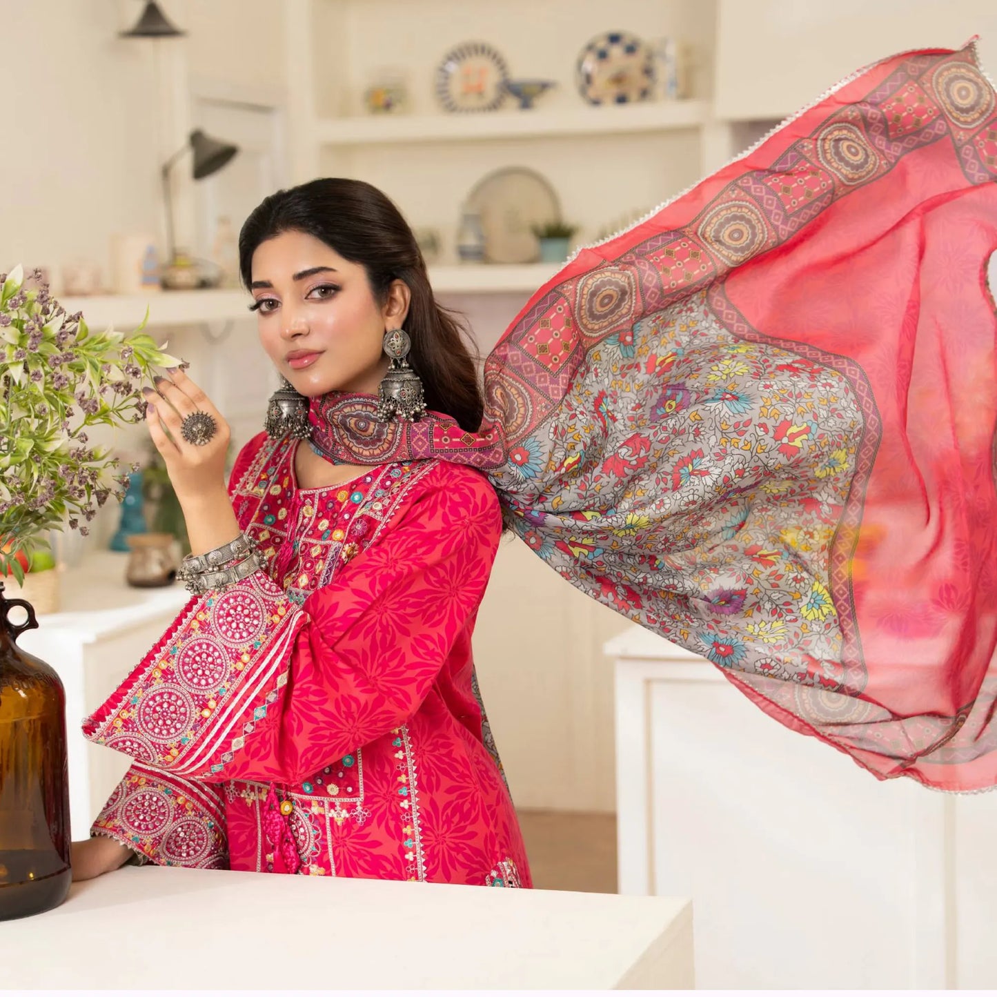"Gulmahar" Embroidered Lawn Collection by karma Collection