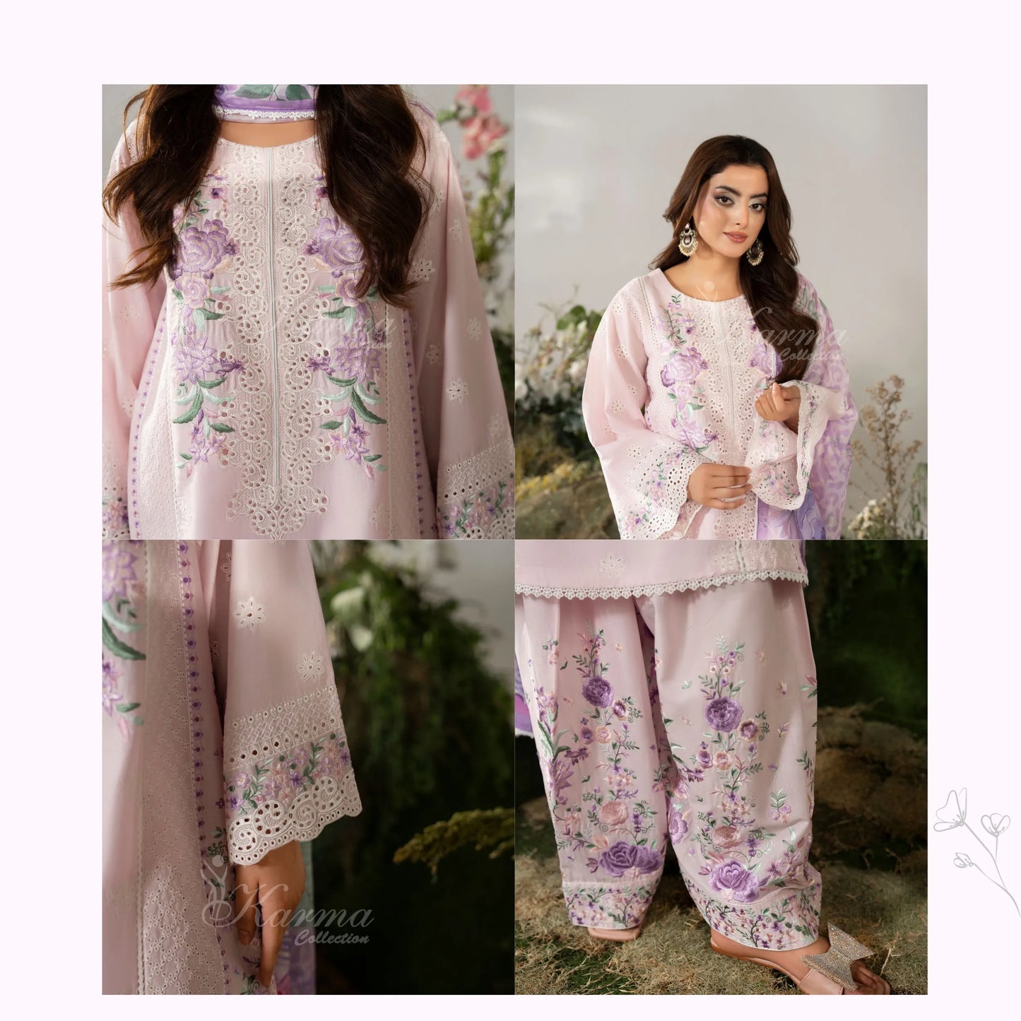 KC-1587 "AYRA" Embroidered Cambric Cotton Collection by Karma Collection