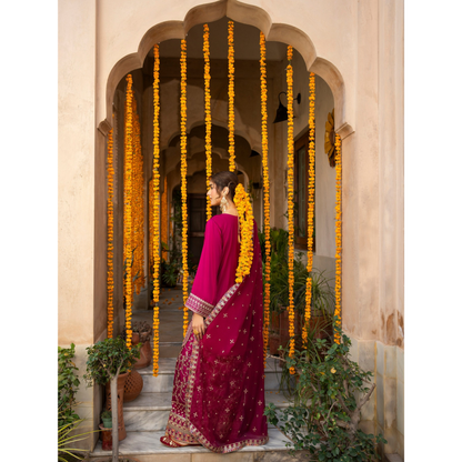 F-493 "Hayat" Embroidered Festive Luxury 3 Pc Collection